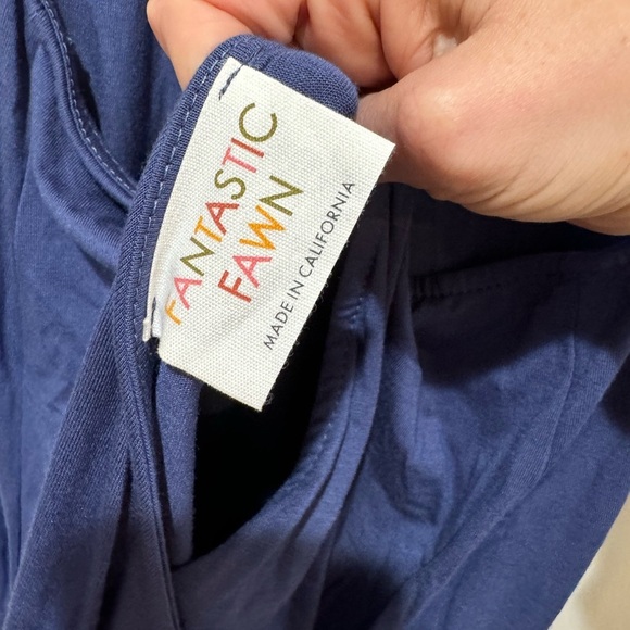 FANTASTIC FAWN blue wide leg jumpsuit sz Small‎ - Picture 5 of 6